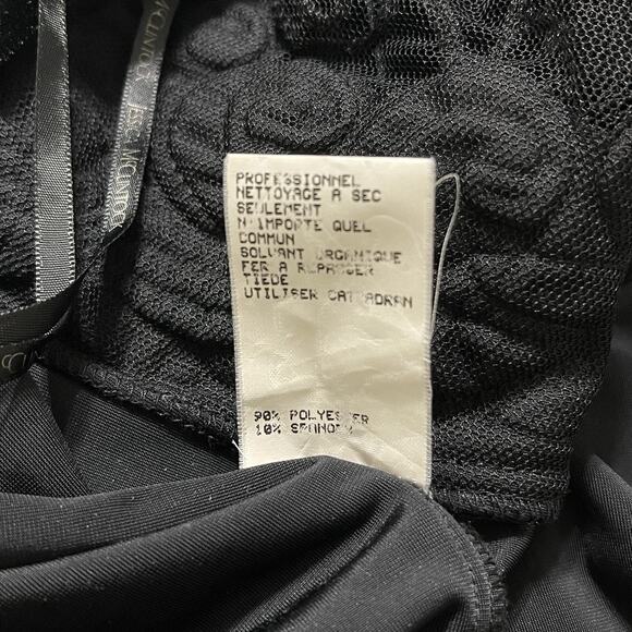 Scott McClintock Black Velvet Embroidered Mesh Gown Size 12 VTG 90s Formal Gala - Picture 13 of 15